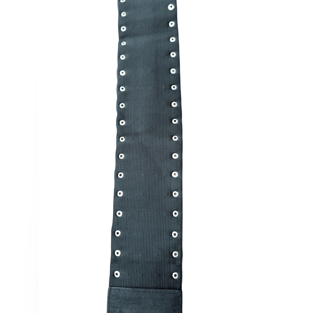 Black Studded Belt W/ Double Buckles - Picture 4 of 7